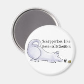 Funny Schipperke Dog Cartoon Magneet (Voorkant / Achterkant)