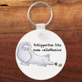Funny Schipperke Dog Cartoon Sleutelhanger (Voorkant)