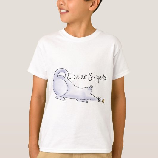 Funny Schipperke Dog Cartoon T-shirt (Voorkant)