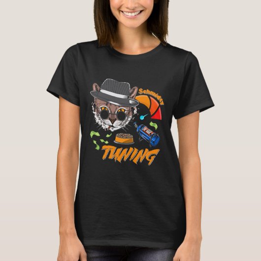 Funny Schmidty Tuning Mad Cat Lovers T-shirt (Voorkant)