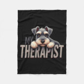 Funny Schnau Puppy My Therast Schnauzer Dog  Fleece Deken (Voorkant)