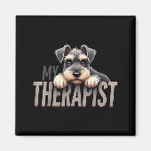 Funny Schnau Puppy My Therast Schnauzer Dog  Magneet (Voorkant)