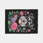 Funny Schnauzer Art For Women Schnauzer Dog Lover  Fleece Deken (Voorkant (Horizontaal))