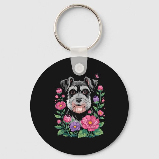 Funny Schnauzer Art For Women Schnauzer Dog Lover  Sleutelhanger (Voorkant)