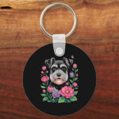 Funny Schnauzer Art For Women Schnauzer Dog Lover  Sleutelhanger (Voorkant)