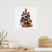 Funny Schnauzer Christmas Tree Pet DOG Lover Gift Poster (Keuken)