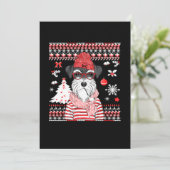 Funny Schnauzer Dog kerstcadeau Bedankkaart (Staand voorkant)