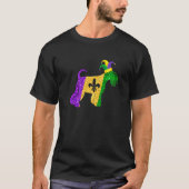 Funny Schnauzer Dog Lover Cute Mardi Gras Carnival T-shirt (Voorkant)