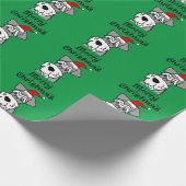Funny Schnauzer Dog Merry Kerstmis Cadeaupapier (Hoek)