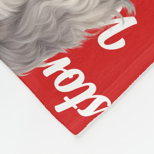 Funny Schnauzer Dog Name Patterned Christmas Fleece Deken (Hoek)