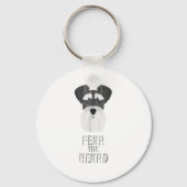 Funny Schnauzer Fear Beard Gift Sleutelhanger (Voorkant)