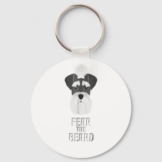 Funny Schnauzer Fear Beard Gift Sleutelhanger (Voorkant)