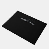 Funny Schnauzer Heartbeat Gift Deurmat (Schuin)