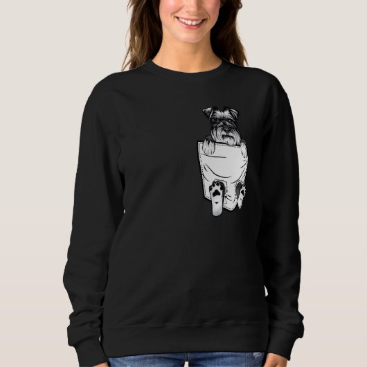 Funny Schnauzer Inside Pocket for Dog Trui (Voorkant)