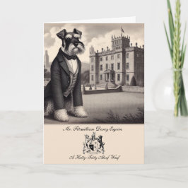 Funny Schnauzer Jane Austen Groetjes Kaart