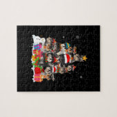 Funny Schnauzer Kerstmis Hondenliefhebber Gift Legpuzzel (Horizontaal)