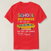 Funny School Bus Driver Cute Heart Appreciation Gi T-shirt (Design voorkant)