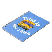 Funny School Bus Driver Dit is hoe ik moet rollen Notitieboek (Linkerzijde)