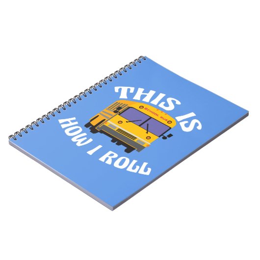 Funny School Bus Driver Dit is hoe ik moet rollen Notitieboek (Linkerzijde)