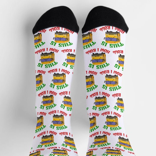 Funny School Bus Driver Dit is hoe ik moet rollen Sokken (Top)