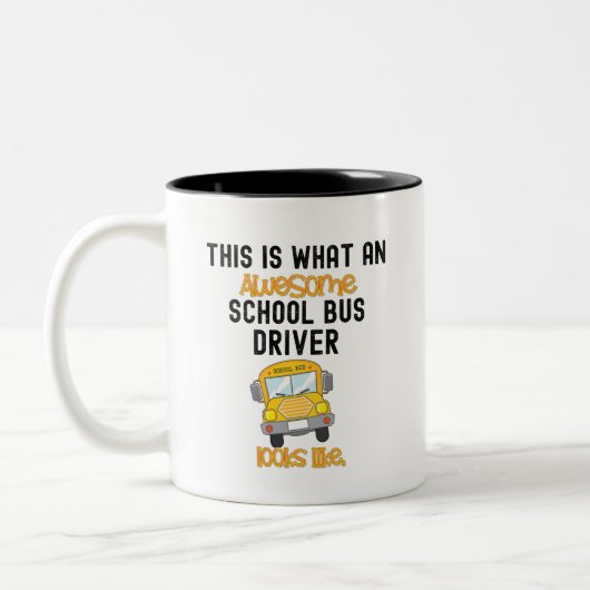 Funny School Bus Driver Dit is wat een geweldige Tweekleurige Koffiemok (Links)