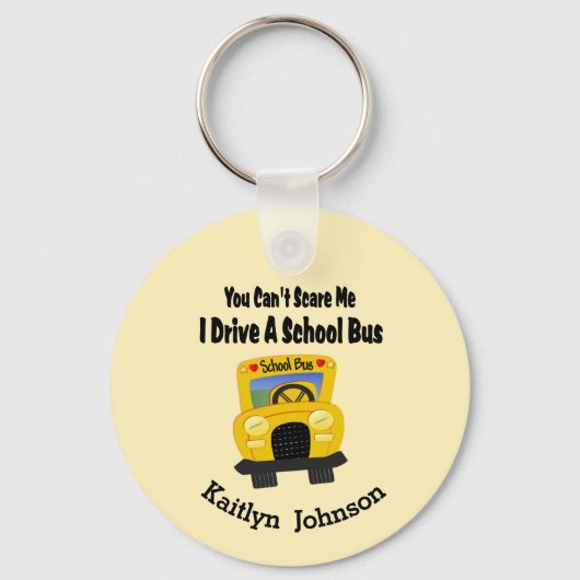 Funny School Bus Driver Key Ring Sleutelhanger (Voorkant)