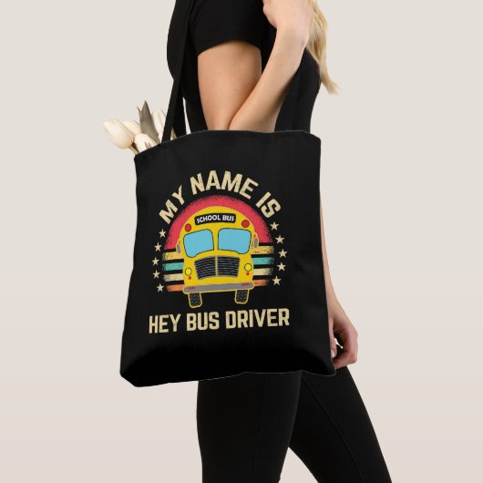 Funny School Bus Driver Name Tote Bag (Dichtbij)
