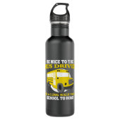 Funny School Bus Driver Quottes voor Men Cool Bus Waterfles (Voorkant)