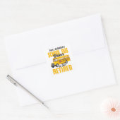 Funny school bus driver retivre Retired men Vierkante Sticker (Envelop)