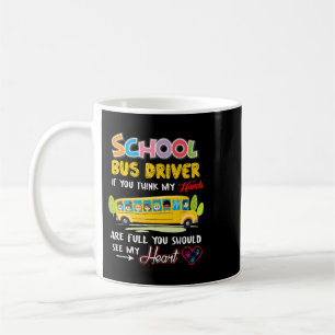 Funny School Bus Driver TShirt Cute Heart Apprecia Koffiemok