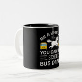 Funny School Bus Driver Two-Tone Coffee Mok (Voorkant links)