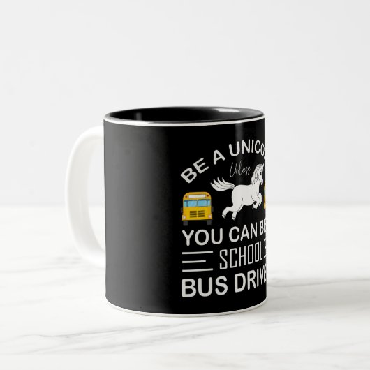 Funny School Bus Driver Two-Tone Coffee Mok (Voorkant links)
