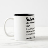 Funny School Counselor Definition Tweekleurige Koffiemok (Links)