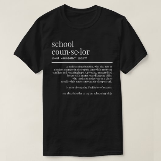 Funny School Counselor Gift counseling T-shirt (Design voorkant)