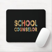 Funny School Counselor Teacher Leopard School Coun Muismat (Met muis)