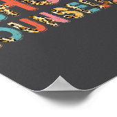 Funny School Counselor Teacher Leopard School Coun Poster (Hoek)