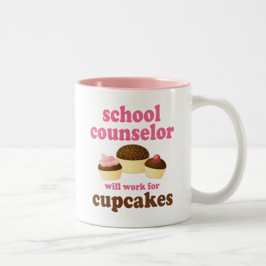 Funny School Counselor Tweekleurige Koffiemok (Rechts)