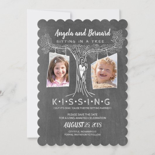 Funny School Foto's | De liefdeseiken bomen sparen Kaart (Voorkant)