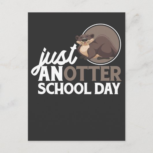 Funny School Fun otter animal Studpun Briefkaart (Voorkant)