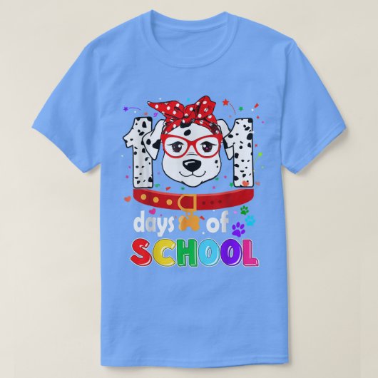 Funny School Kind docent Dog Dalmation 101 dagen T-shirt (Design voorkant)