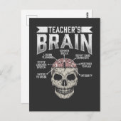 Funny School leraar Brain Education Coffee Lesson Briefkaart (Voorkant / Achterkant)