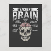 Funny School leraar Brain Education Coffee Lesson Briefkaart (Voorkant)