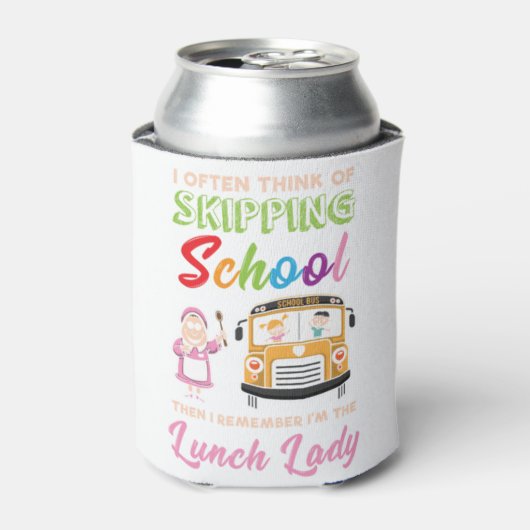 Funny School Lunch Lady Gift Blikjeskoeler (Blikje Voorkant)