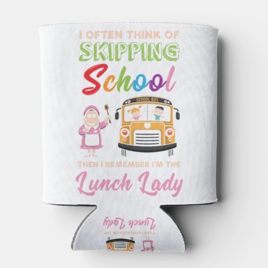 Funny School Lunch Lady Gift Blikjeskoeler (Achterkant)