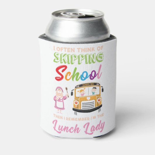 Funny School Lunch Lady Gift Blikjeskoeler (Blikje Achterkant)