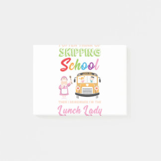Funny School Lunch Lady Gift Post-it® Notes