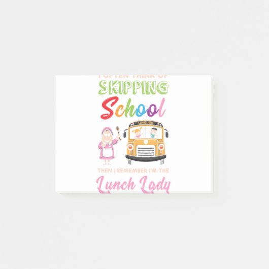 Funny School Lunch Lady Gift Post-it® Notes (Voorkant)