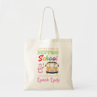 Funny School Lunch Lady Gift Tote Bag