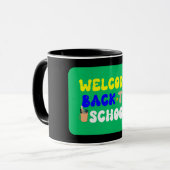 Funny School Mug - Mask to School 2025 Mok (Voorkant links)
