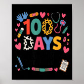 Funny School Nurse 100 Days Patching Tiny Humans I Poster (Voorkant)